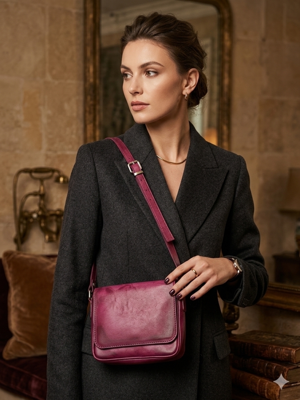 Artisan Leather Crossbody Bag – Vintage Inspired Luxury